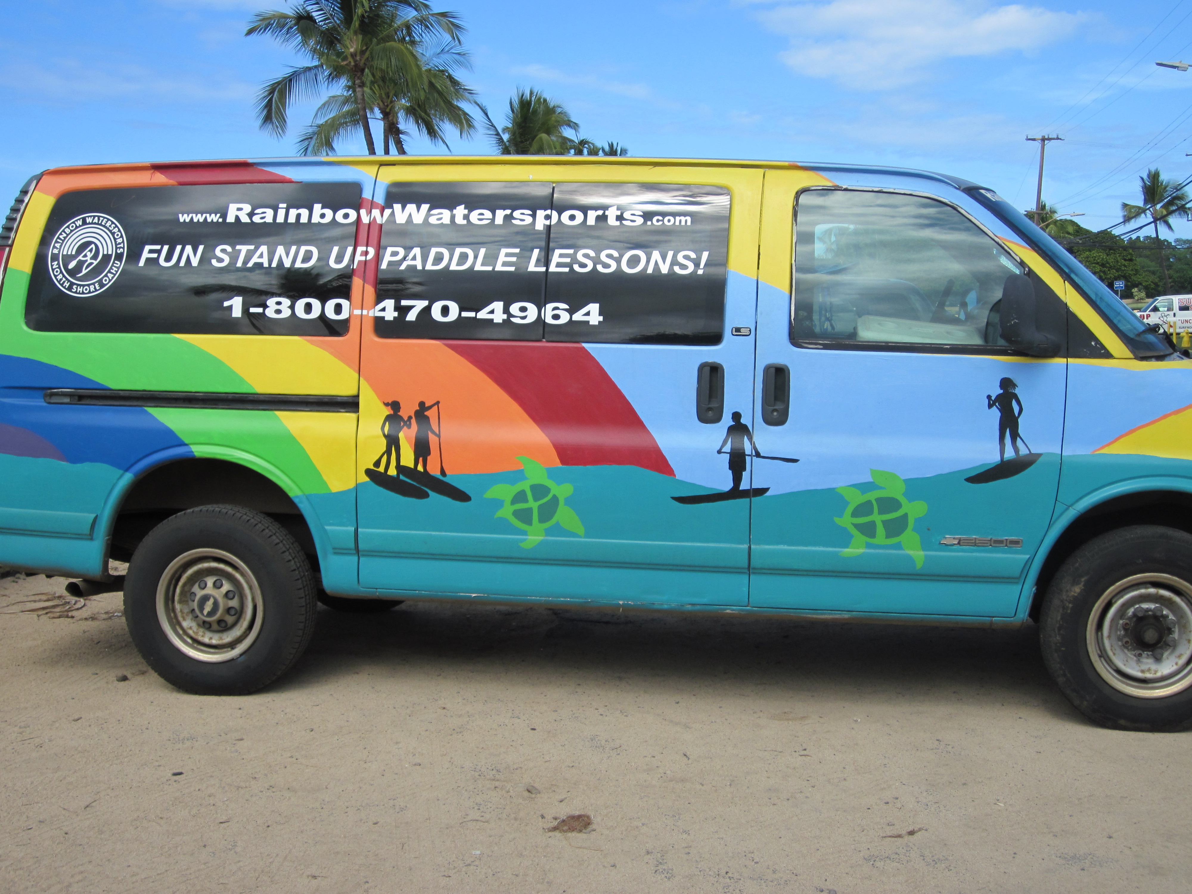 NEW Beautifully Painted Rainbow Van 